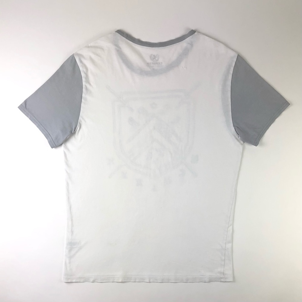 Express Color Block Airbrush Badge Graphic Tee - image 3